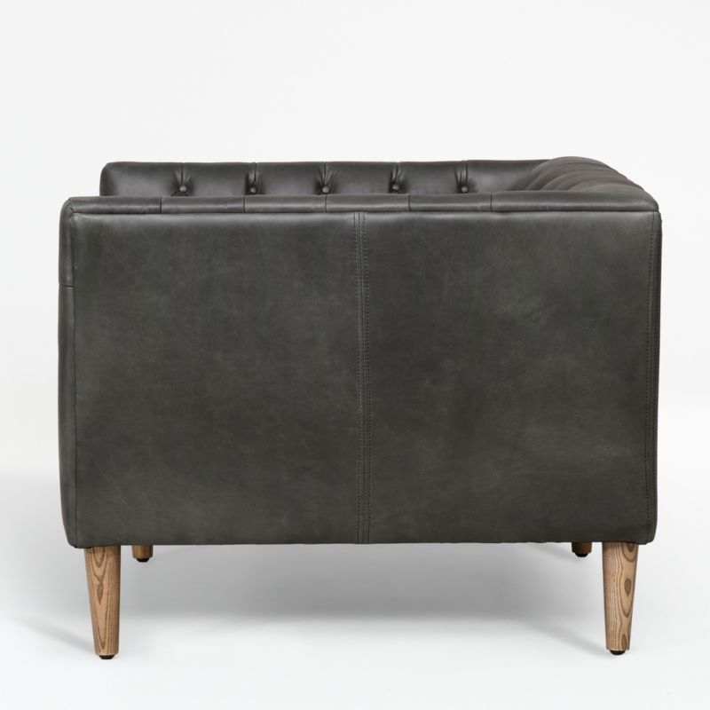 Rollins Ebony Leather Chair - Image 3