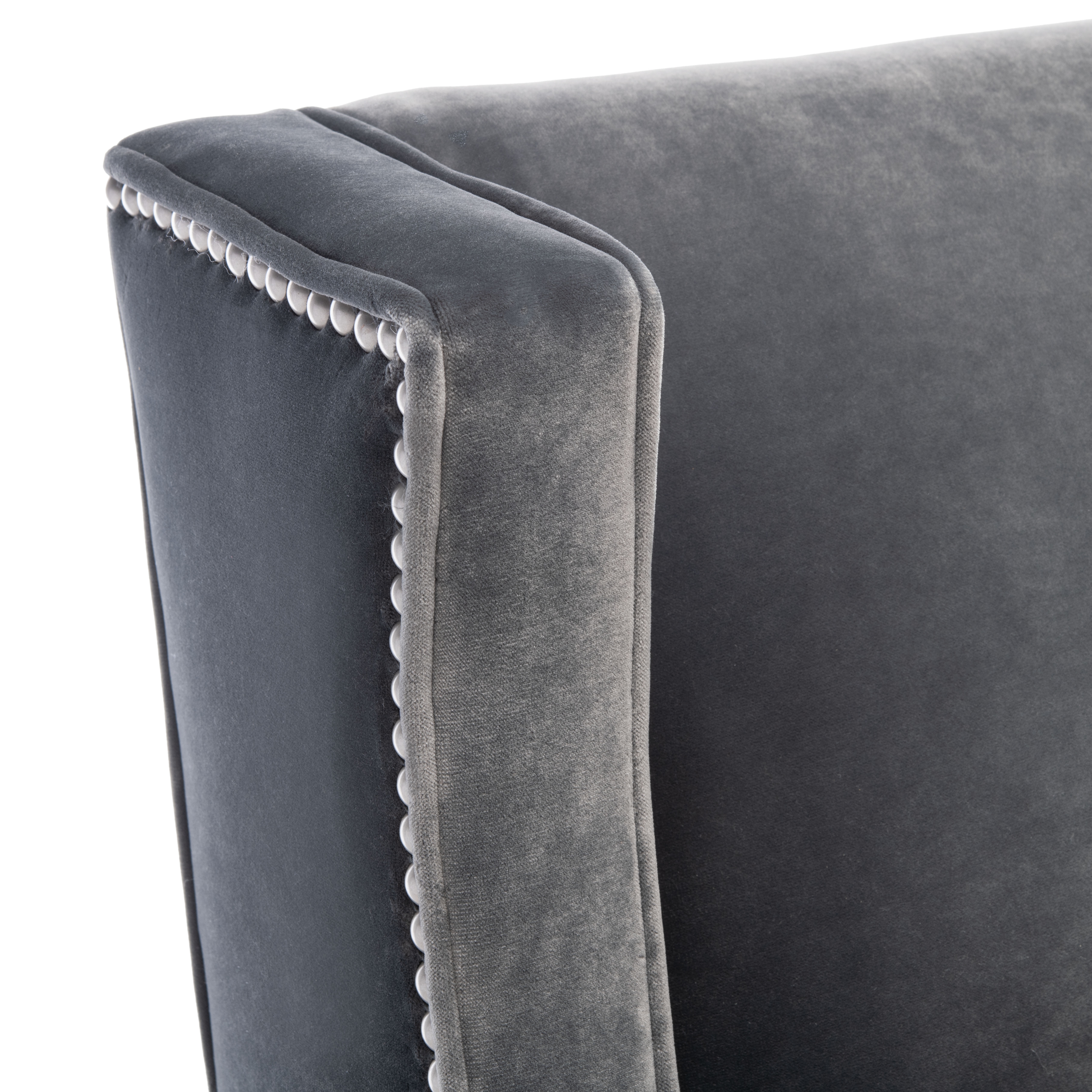 Vitali Studded Chaise - Charcoal - Arlo Home - Image 6