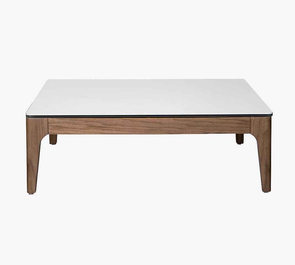 La Mesa 35.5" Square Coffee Table, White - Image 0