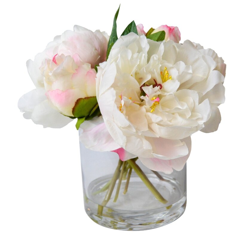 T&C Floral Company Fresh Cut Peony Floral Arrangements in Jar - Image 0