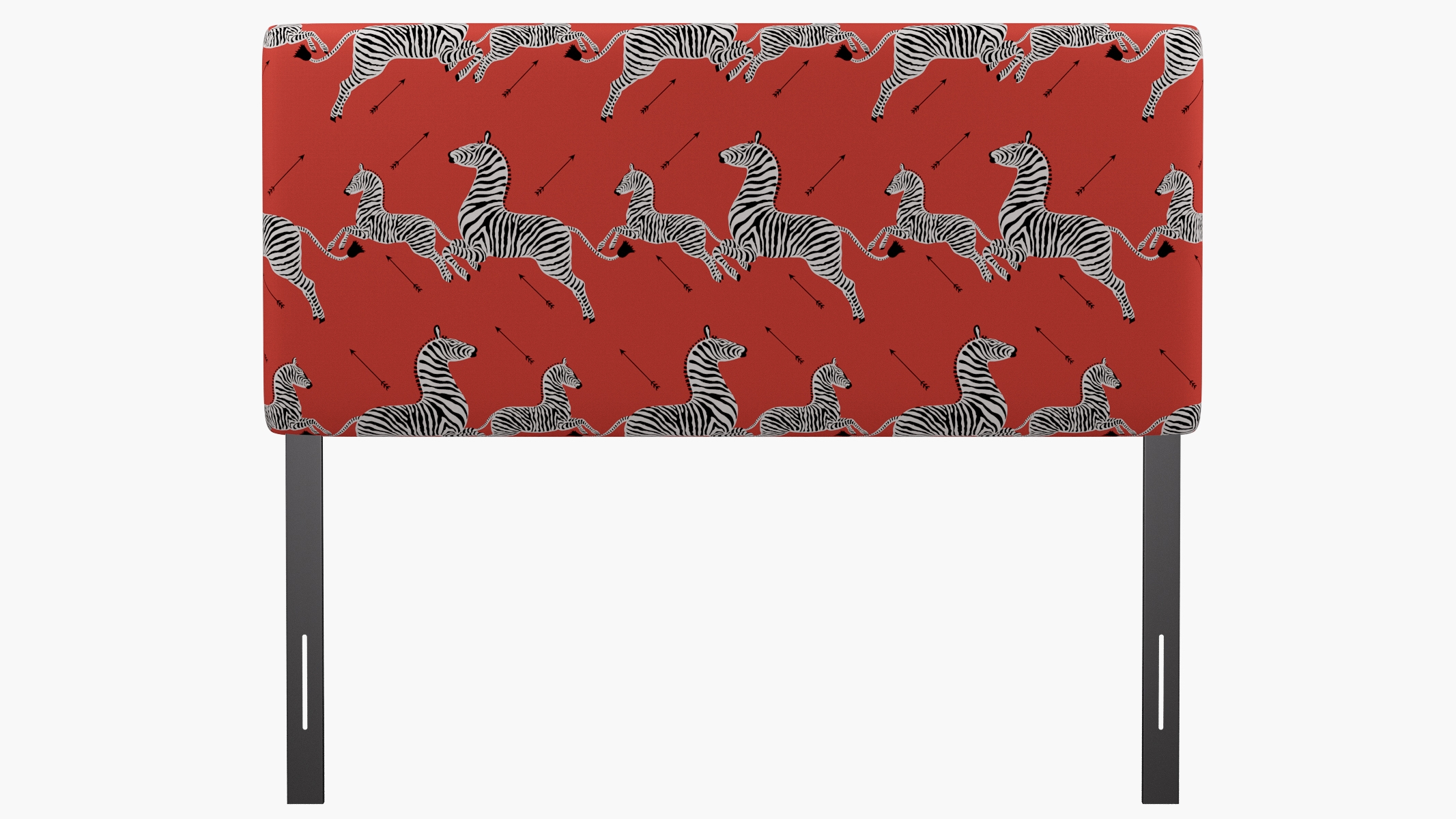Square Back Headboard, Coral Zebra, Queen - Image 1
