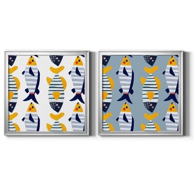 Patterned Fish Collection H-Framed Gallery Wrapped Canvas - Ready To Hang - Image 0