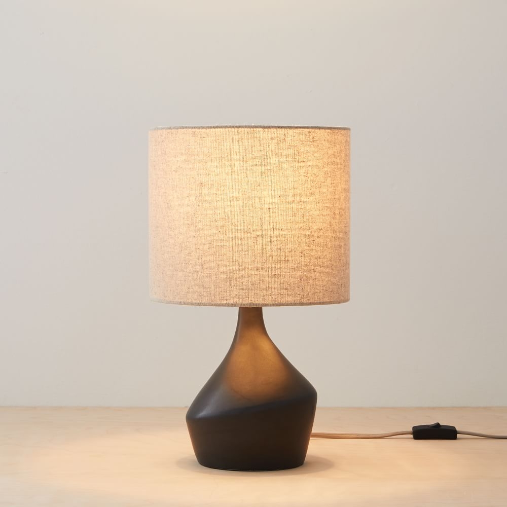Asymmetry Mini Table Lamp, 16.5", Black, Set of 2 - Image 0