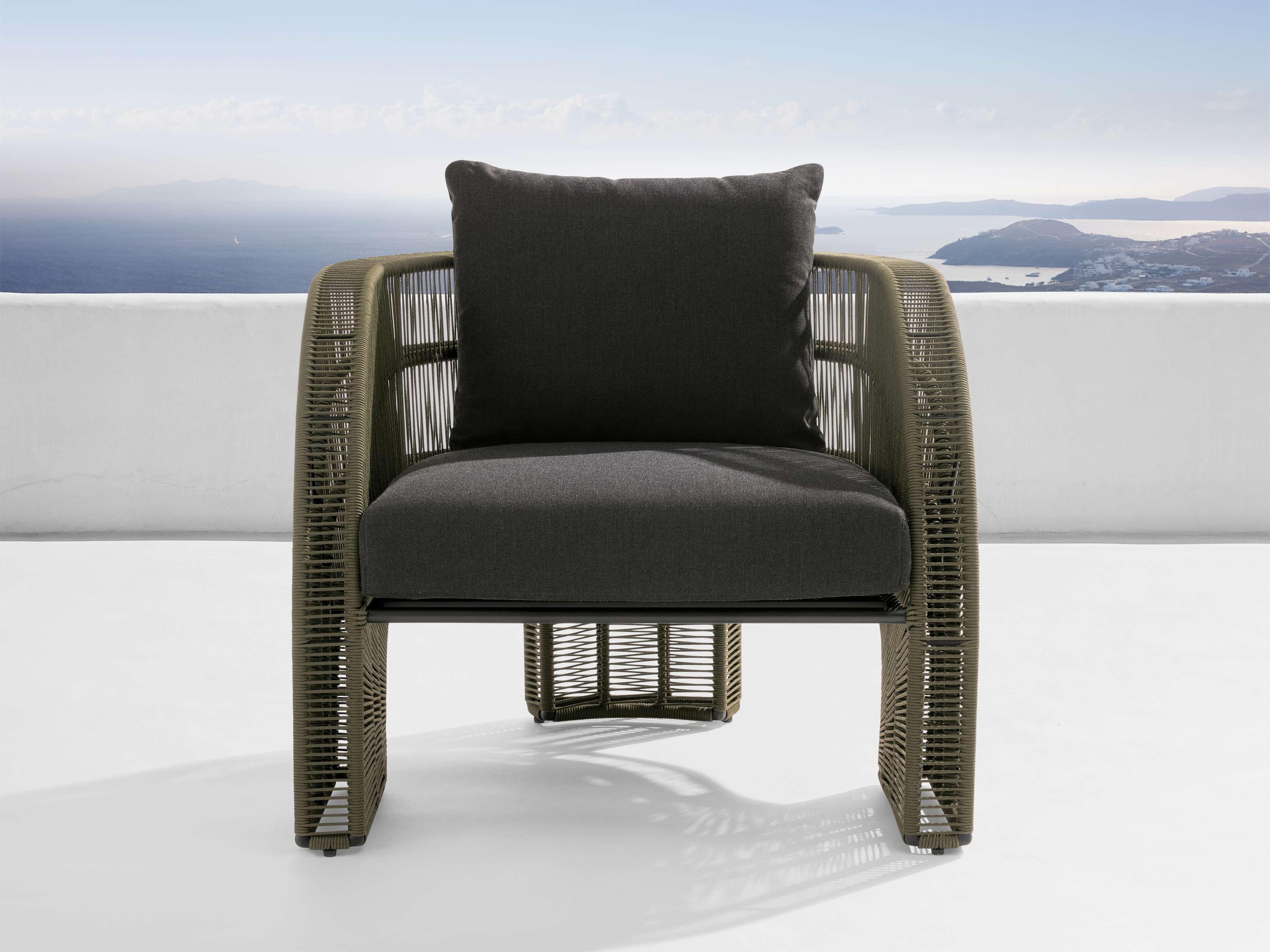 Ibiza Outdoor Collection Covers in Fabric Gray  Lounge Chair - Image 0