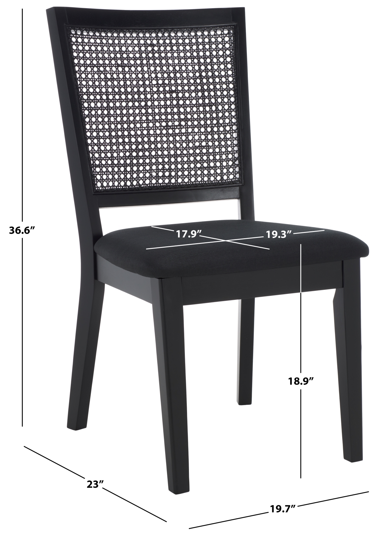 Margo Dining Chair - Black - Safavieh - Image 8