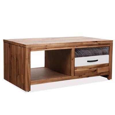 Louie Solid Wood Sled Coffee Table with Storage - Image 0