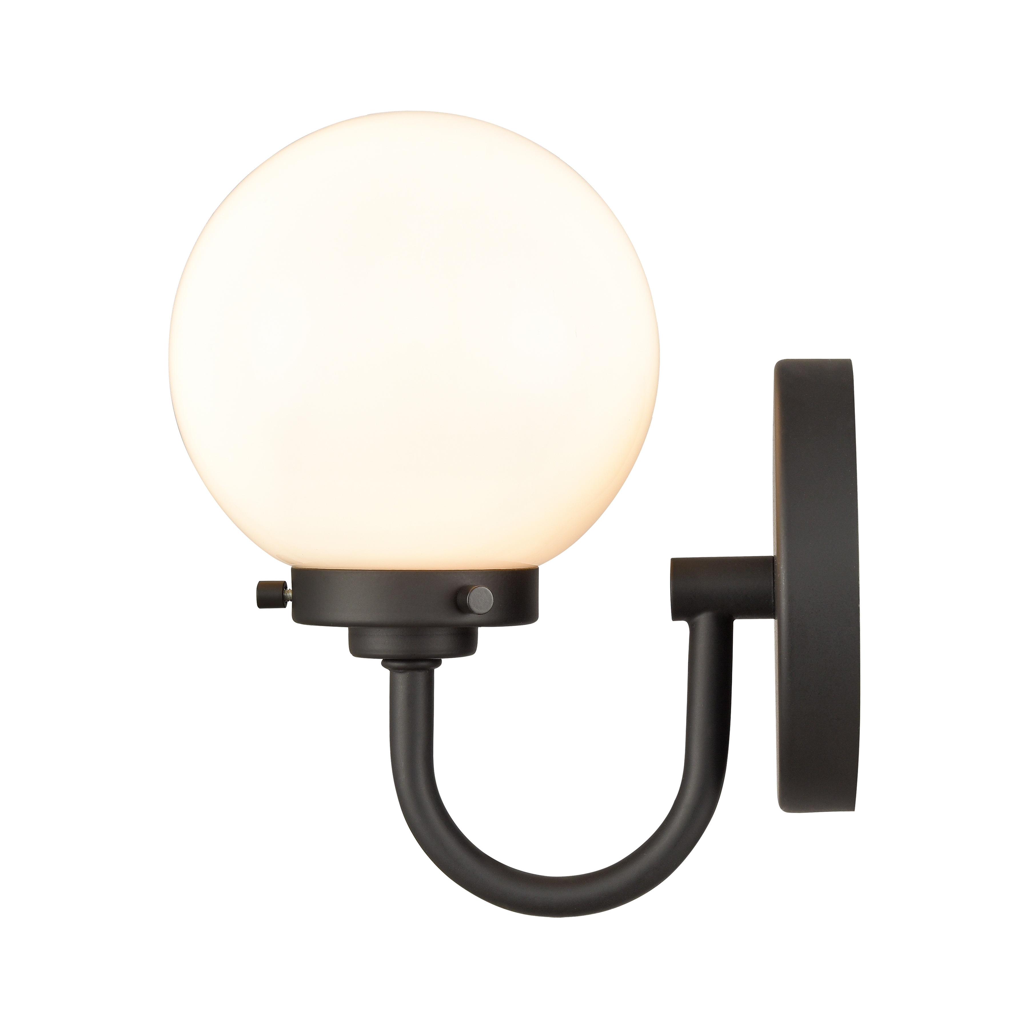 Fairbanks 8.5'' High 1-Light Sconce - Matte Black with Opal - Image 3