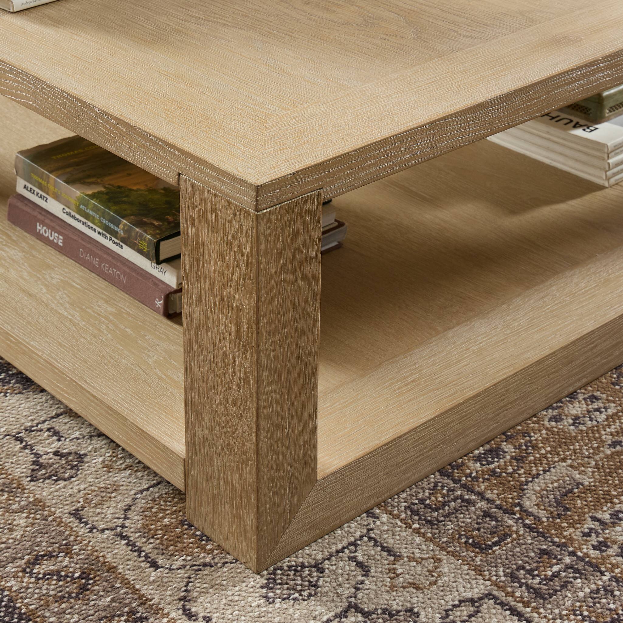 Thomas Square Coffee Table - Bleached Oak Veneer - Image 10