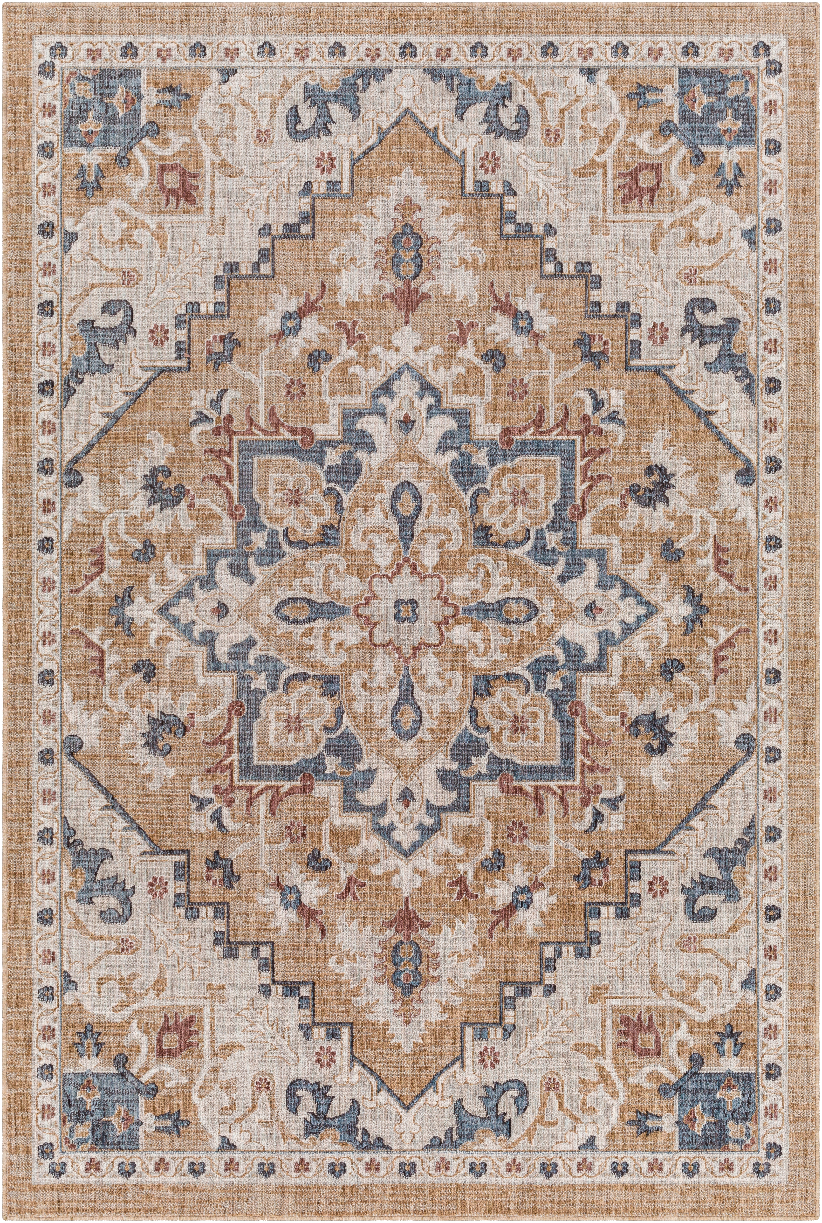 Juliet Beige Outdoor 6'7" x 9' Machine Woven Rug - Image 0