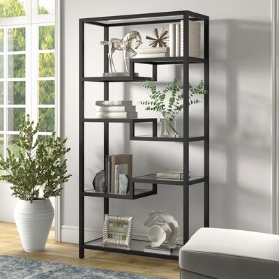 Auguste 68'' H x 34'' W Steel Etagere Bookcase - Image 0
