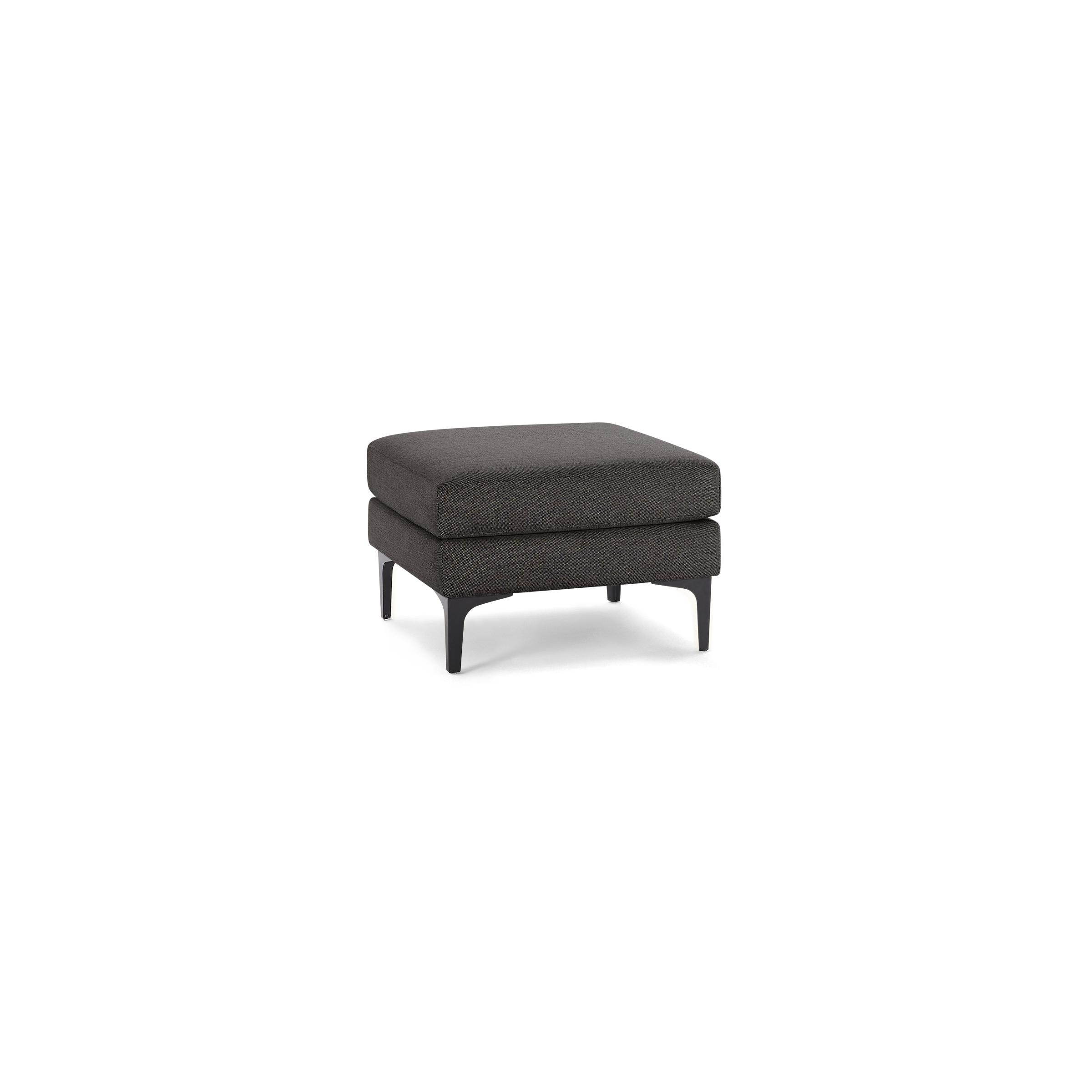 Nomad Ottoman in Charcoal, Black Metal Legs - Image 0