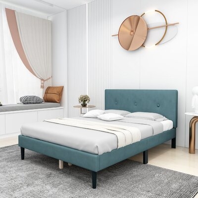 Amee Upholstered Low Profile Platform Bed - Image 0