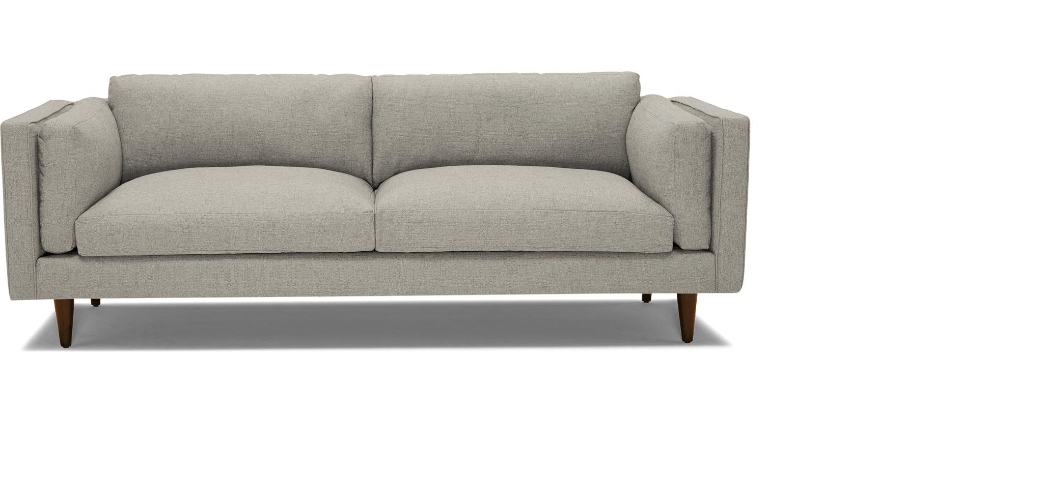 White Parker Mid Century Modern Sofa - Bloke Cotton - Mocha - Image 0