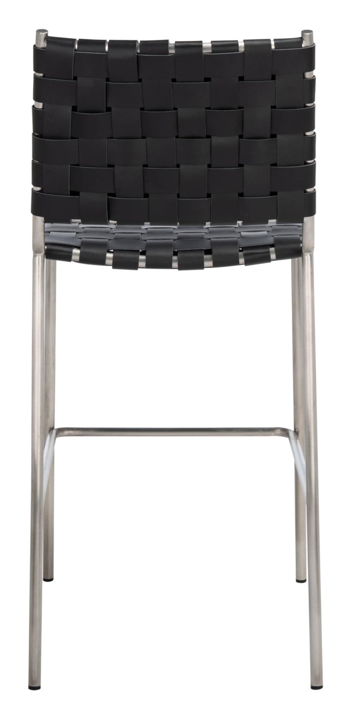 Bahari Woven Counter Stool - Black / Silver - Safavieh - Image 7