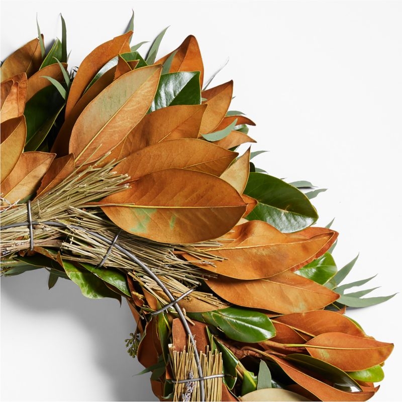 Live Magnolia & Willow Wreath - Image 3