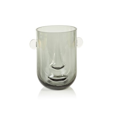 Mixon Smokey Face Glass Vase - Image 0
