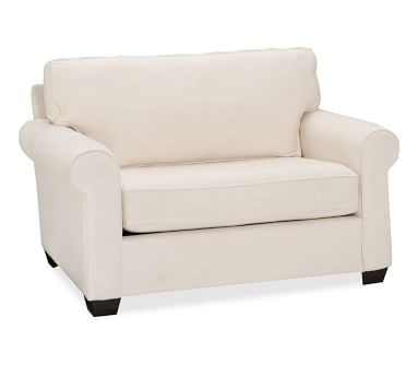 Buchanan Roll Arm Upholstered Twin Sleeper Sofa, Polyester Wrapped Cushions, Park Weave Ash - Image 3