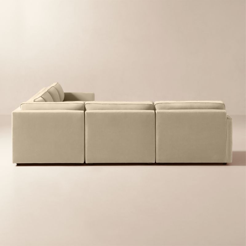 Winona 5-Piece L-Shaped Small Taupe Performance Velvet Sectional Sofa - Image 2