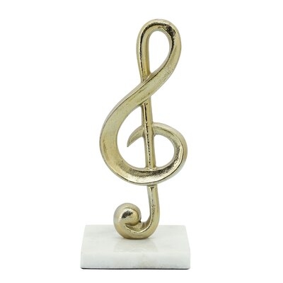 Metal 9" G-Clef Accent, Silver - Image 0