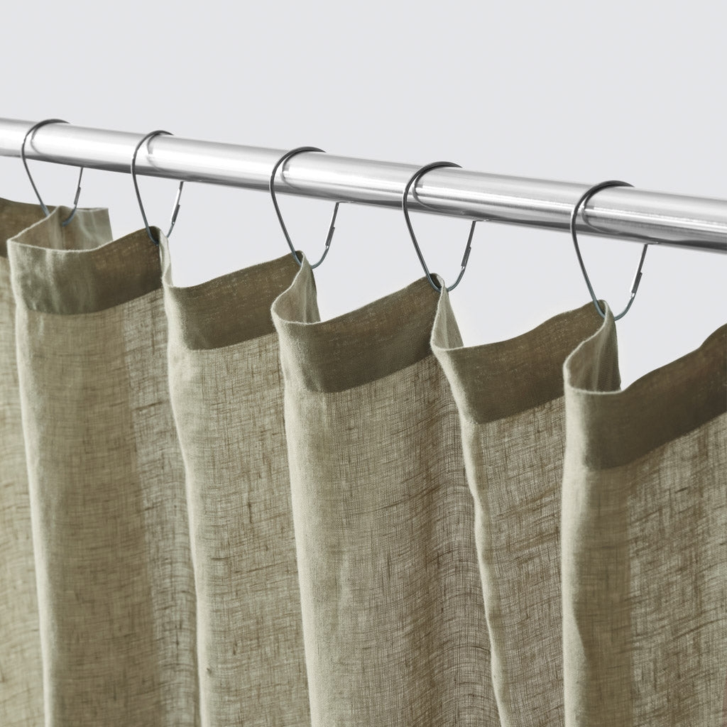 The Citizenry Stonewashed Linen Shower Curtain | Blue - Image 3