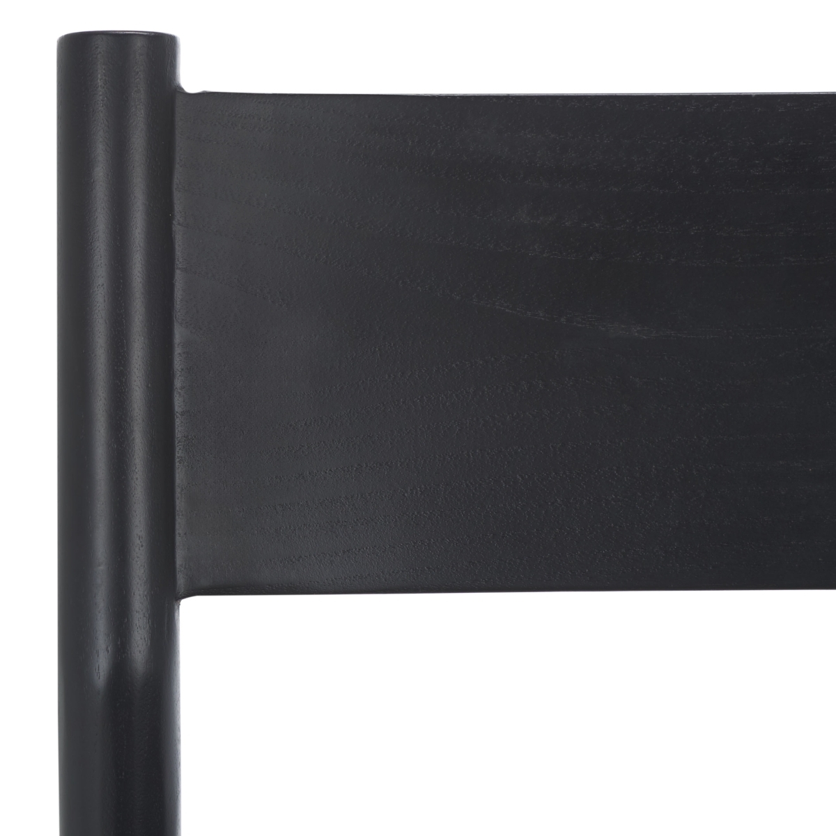 Devnie Woven Leather Counter Stool - Black - Image 2