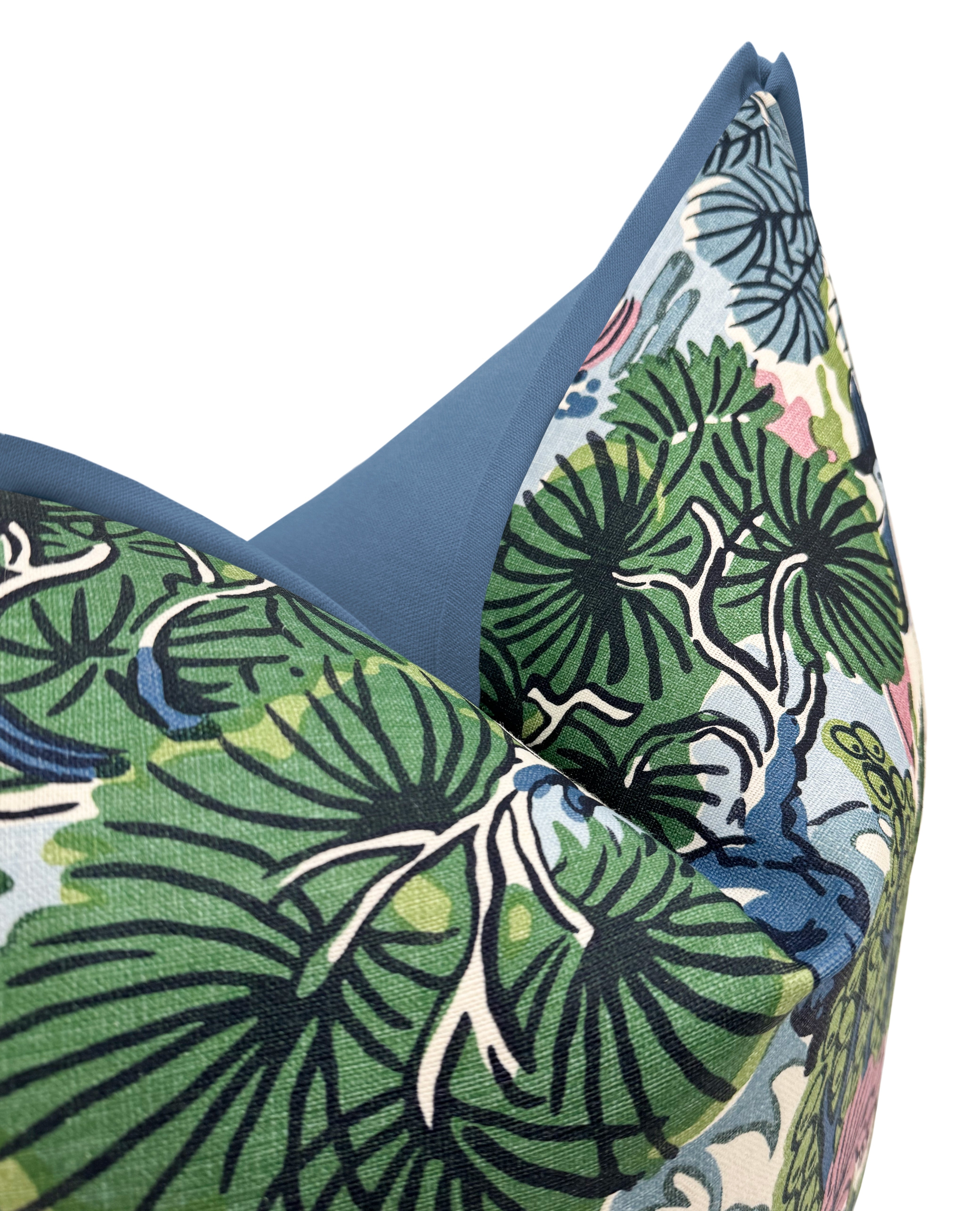 PAGODA TREES // LAVENDER AND BLUE | THIBAUT - 20” X 26” STANDARD SHAM / BUTTERFLY FLANGE / Capri Blue - Image 0