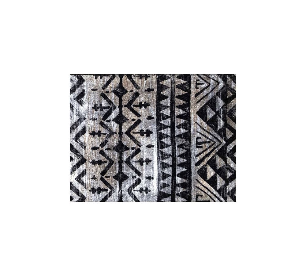 Lillia Washabale Floor Mat, 1.7 x 2.3', Black/Ivory - Image 0