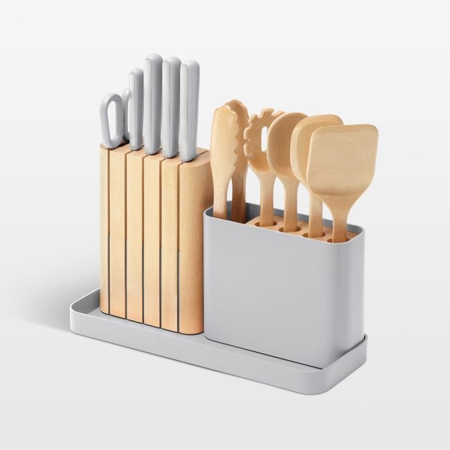 Caraway 14-Piece Grey Knife and Utensil Prep Set - Image 0