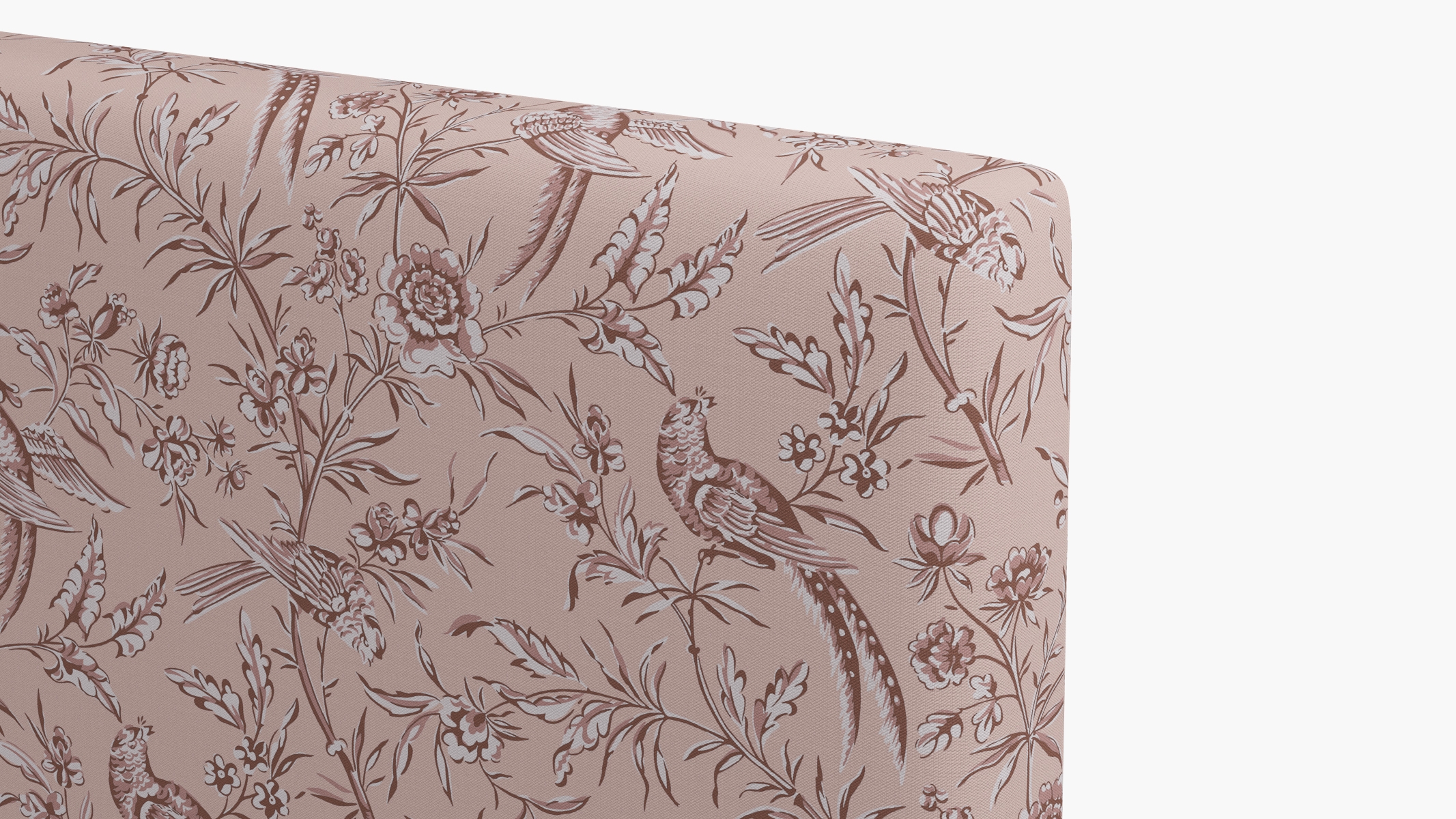 Square Back Headboard, Blush Aviary, Queen - Image 2