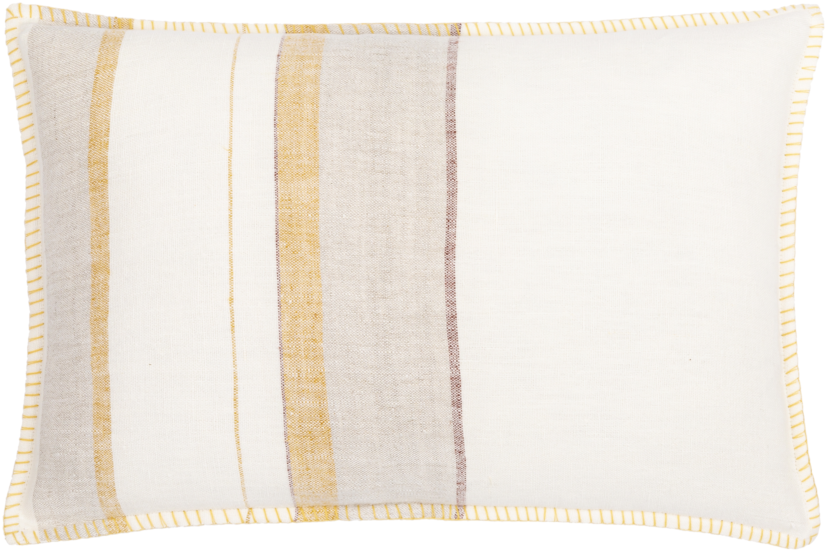Linen Stripe Embellished LSP-002 13"L x 20"W Polyester Filled Pillow - Image 0