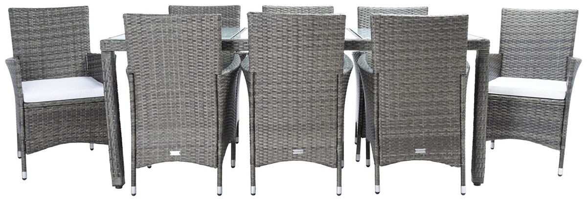 Hailee Dining Set - Grey Brown/White - Safavieh - Image 0