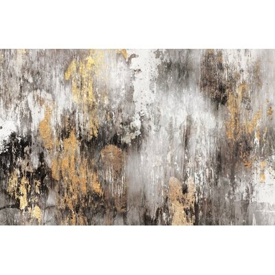 Gold Ikat by PI Studio - Wrapped Canvas Print - Image 0