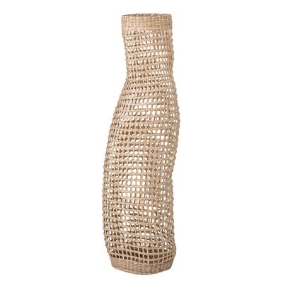 Reyna Beige 34.75" Seagrass Floor Vase - Image 0