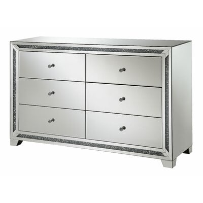 Theroux 6 Drawer Mirrored Accent Chest - Image 0