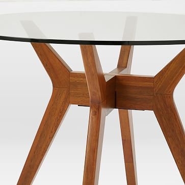Jensen Round Table, Glass/Walnut - Image 2