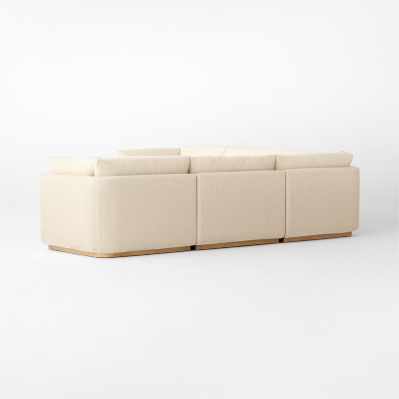 Stormo 5-Piece L-Shaped Ivory Boucle Sectional Sofa - Image 2