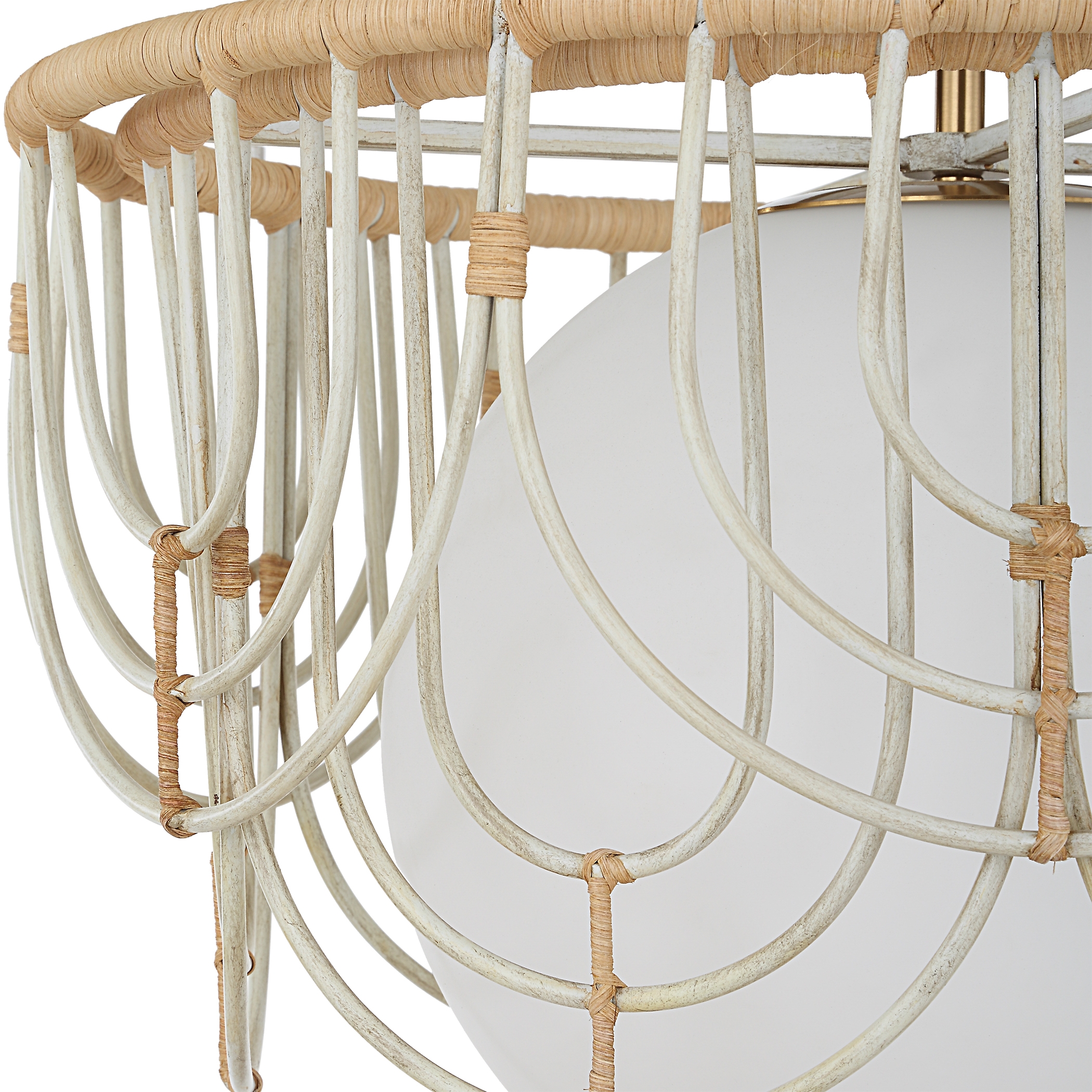 Arches 1 Light Rattan Pendant - Image 6