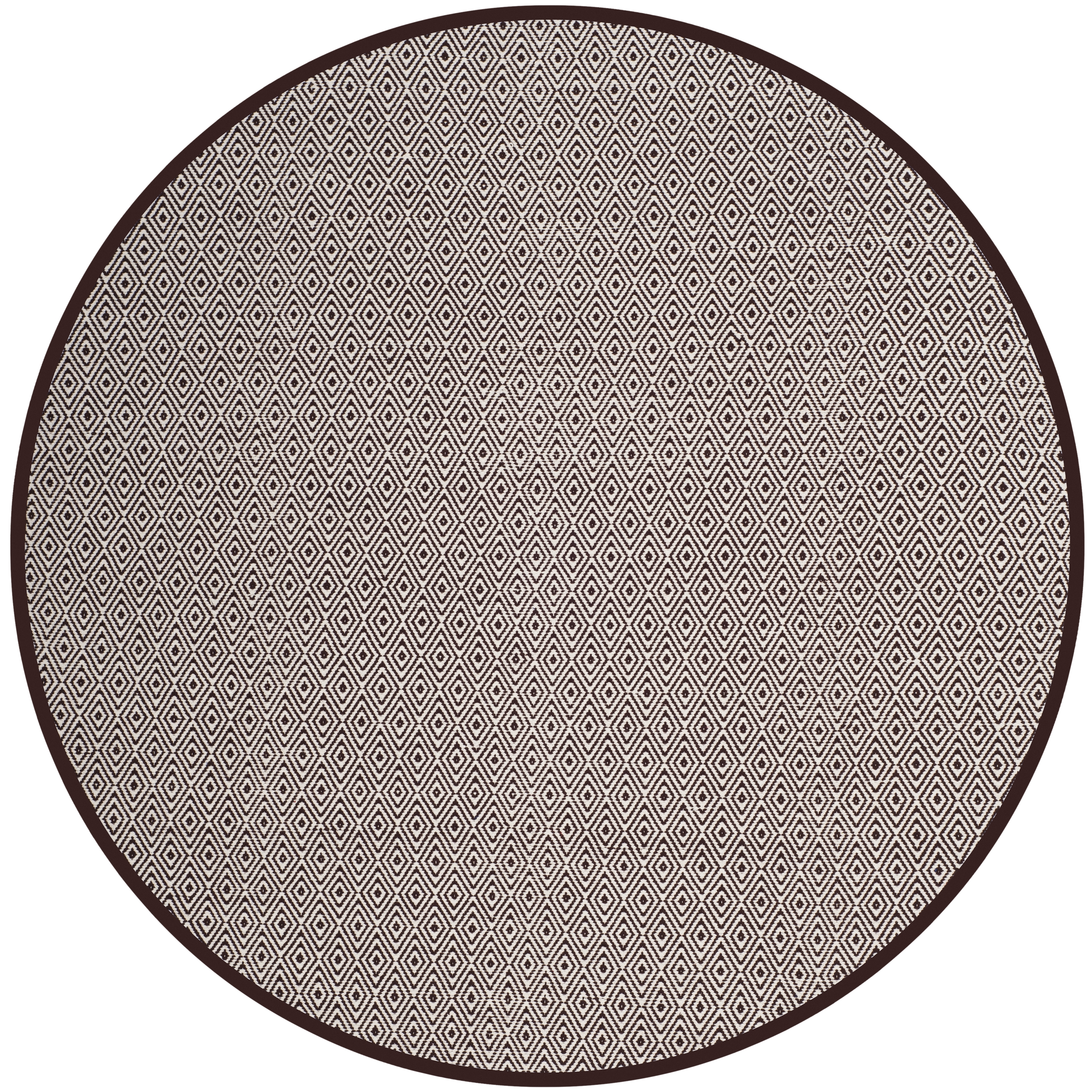 Arlo Home Hand Woven Area Rug, MTK515M, Ivory/Chocolate,  6' X 6' Round - Image 0