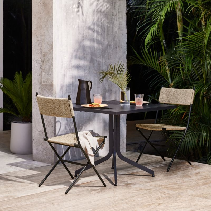 San Onofre Folding Outdoor Wicker Dining Chair - Image 1