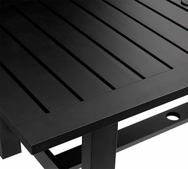 Malibu Metal Rectangular 76" Dining Table, Black - Image 3