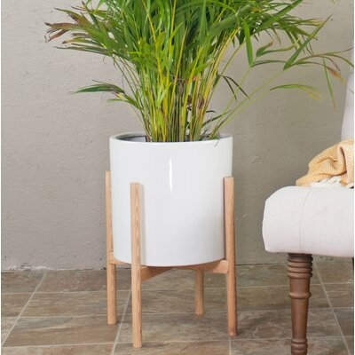 Brantner Ceramic Pot Planter with Plant Stand - Image 0