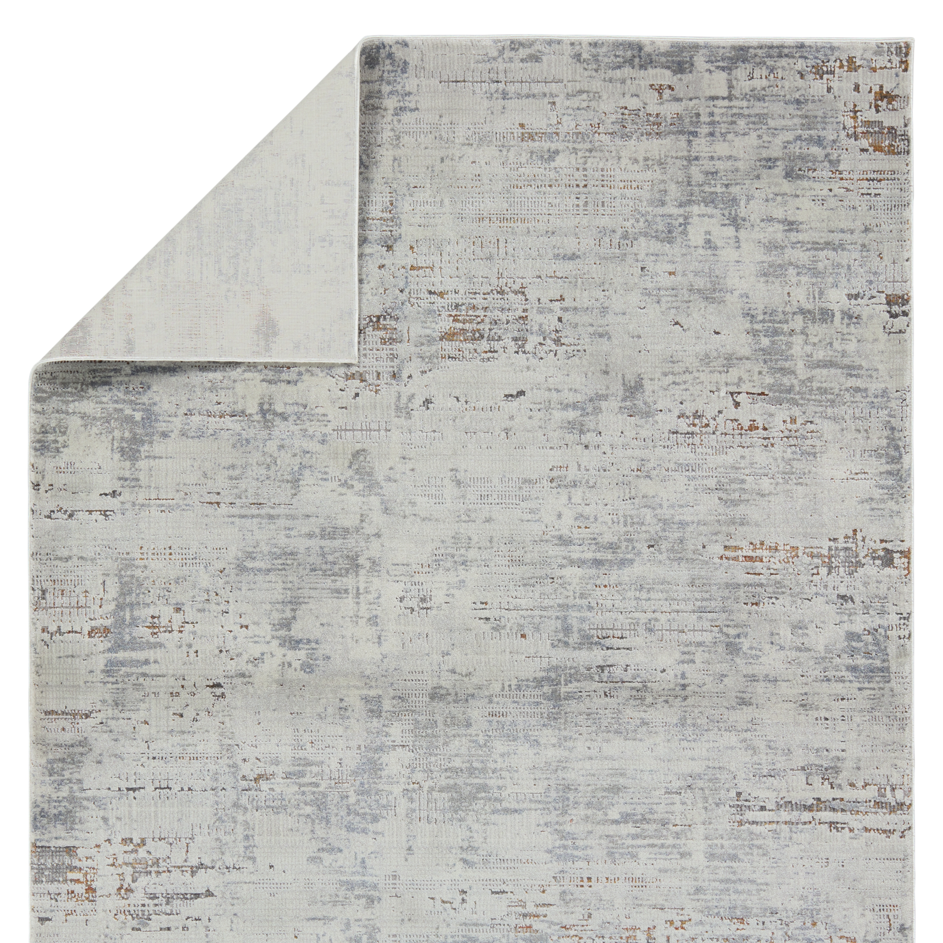 Isola Abstract Gray/ Blue Area Rug (5'3"X7'6") - Image 2