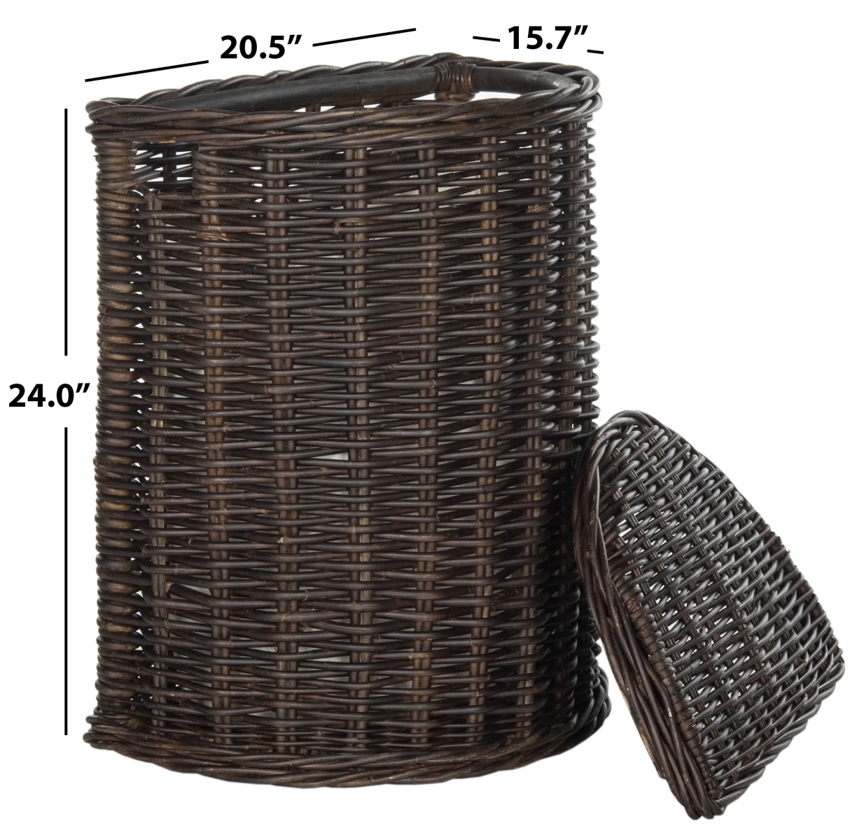 Manzu Hamper - Brown - Safavieh - Image 5