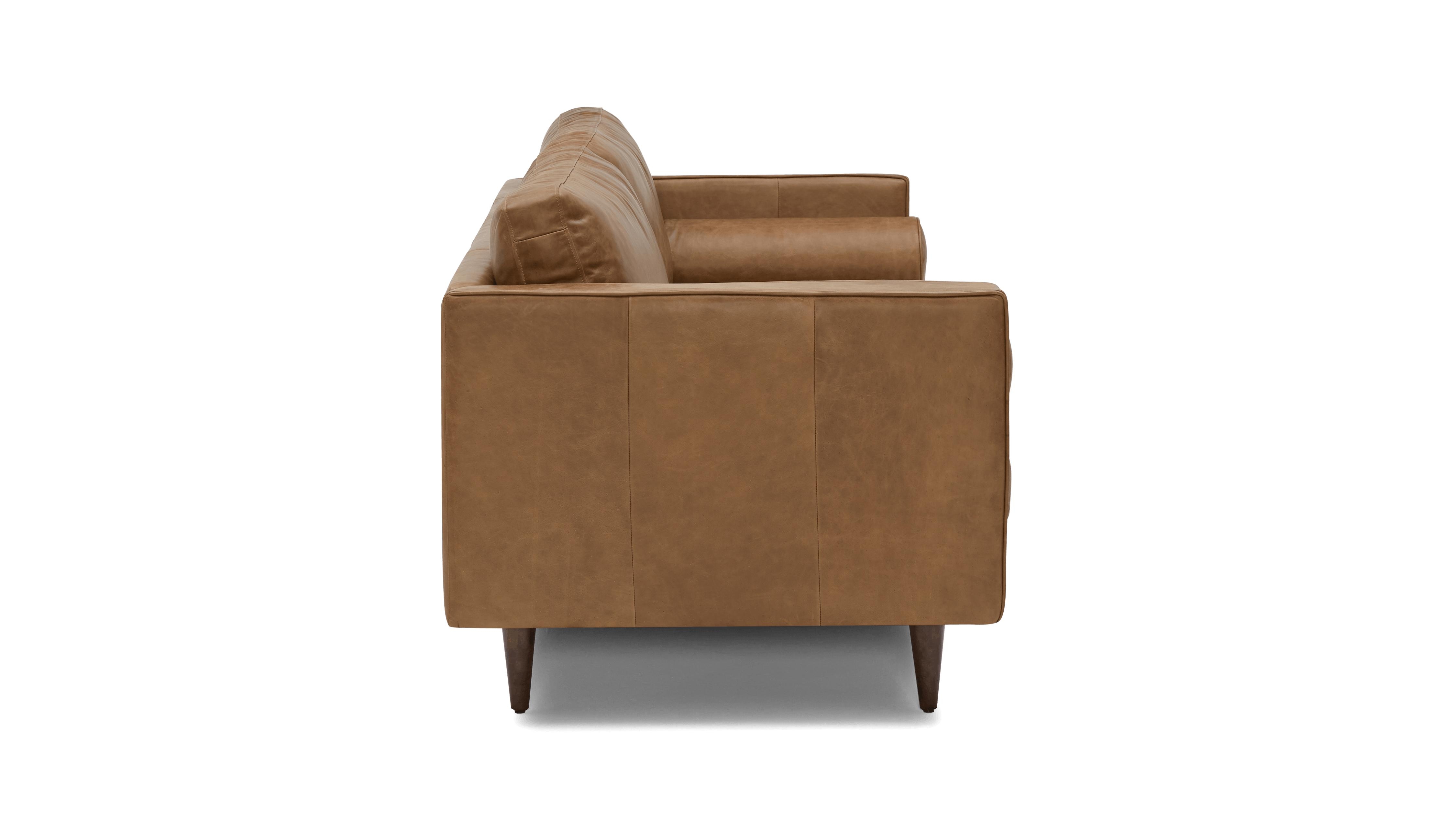 Brown Briar Mid Century Modern Leather Sofa - Santiago Ale - Mocha - Image 2