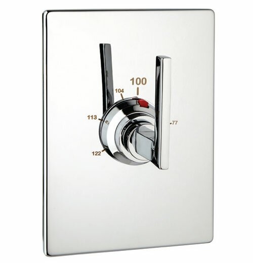 MCN Faucets Crisp Square Thermostat Complete with Valve - Image 0