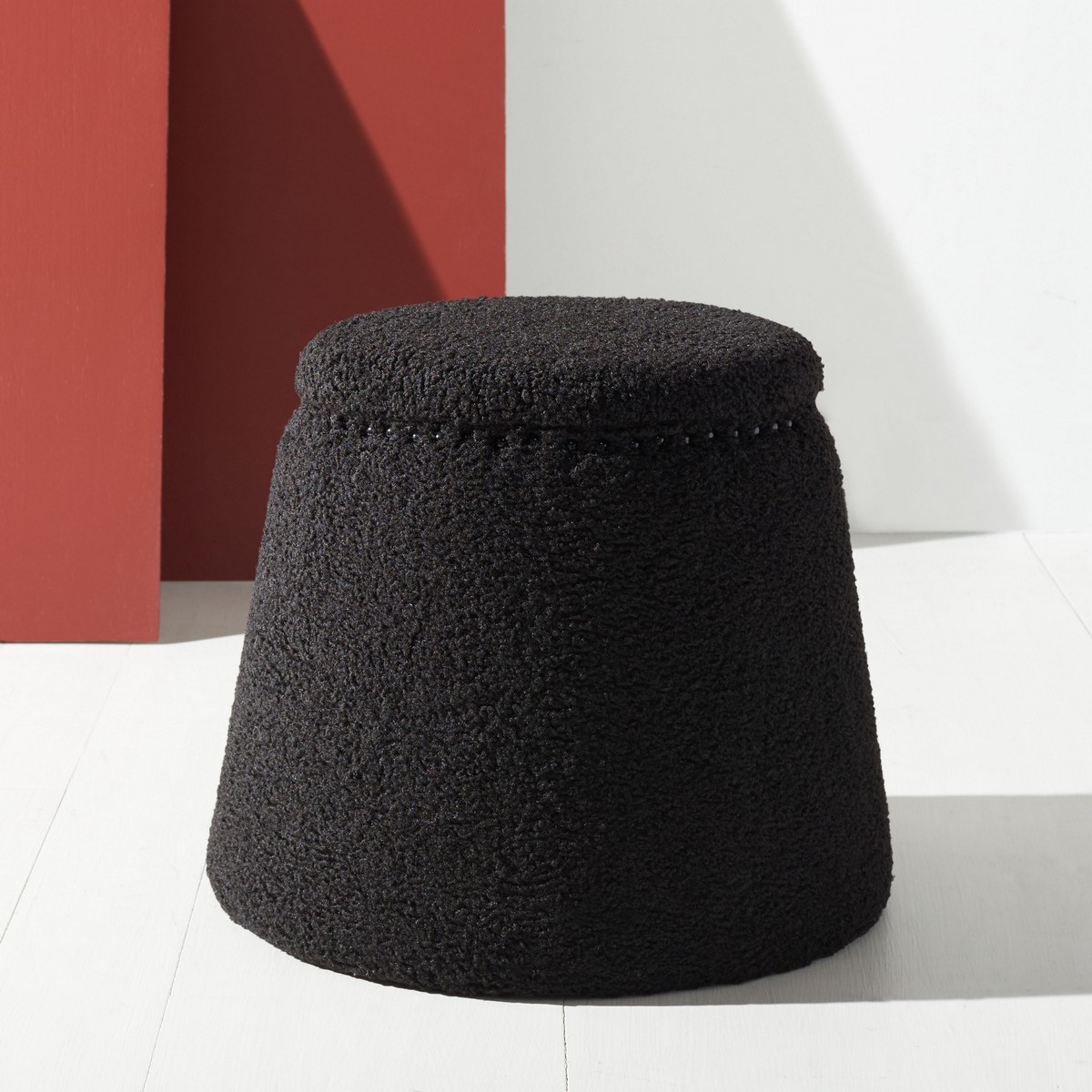 Ellerose Ottoman - Black - Image 1