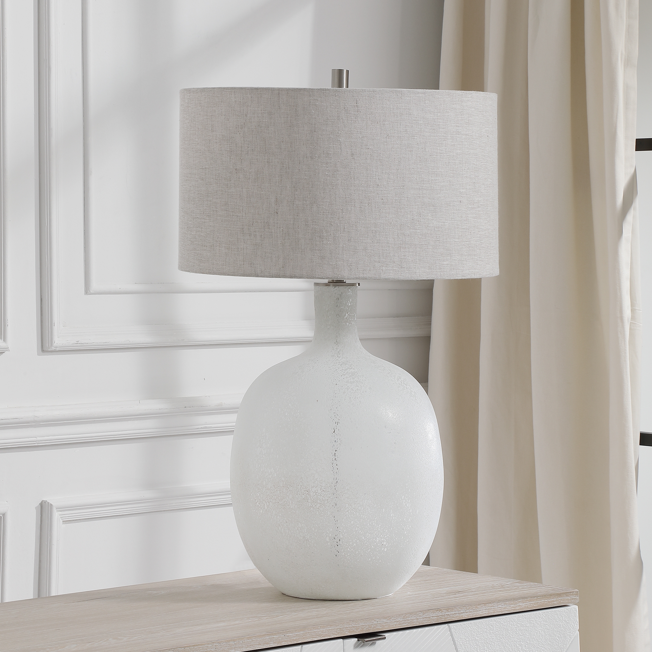Whiteout Mottled Glass Table Lamp - Image 2