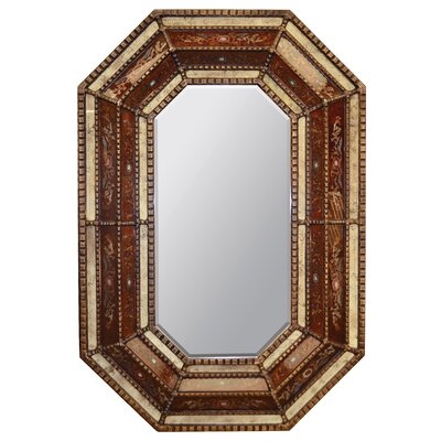 Lisa Painted Glass Eclectic Beveled Mirror - Image 0