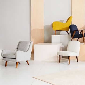 Set of 2: Sebastian Chair, Deco Weave, Feather Gray, Pecan, - Image 5