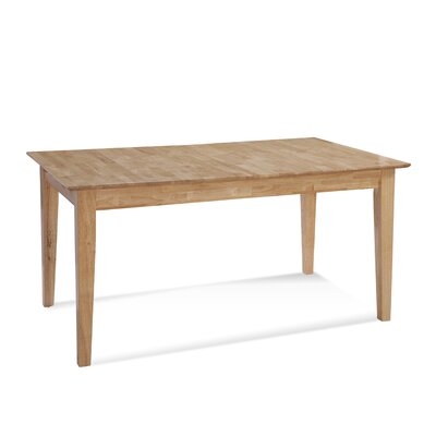 Hues Butterfly Leaf Rubberwood Solid Wood Dining Table - Image 0